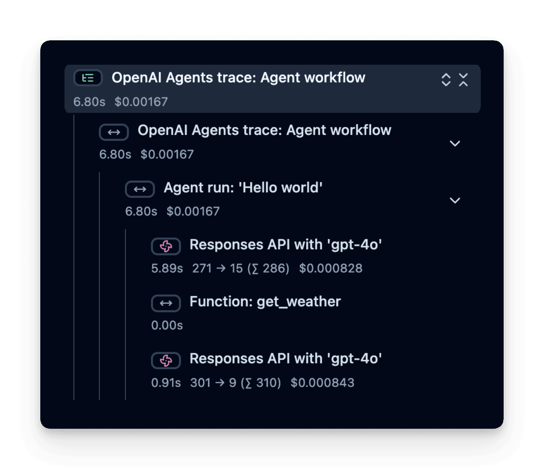 Trace tree in Langfuse